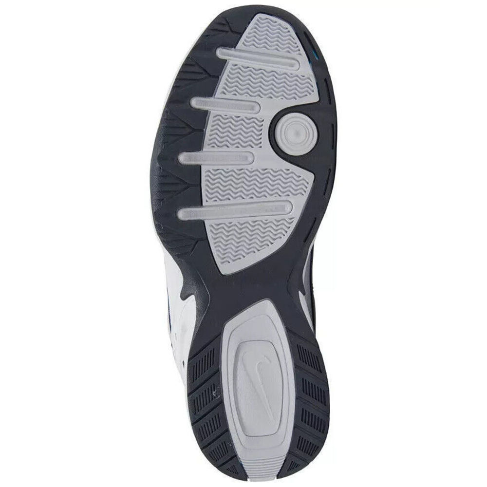 Nike Men's Wide-Width Air Monarch IV Training White / Metallic Silver Sneakers 8 - Picture 6 of 11